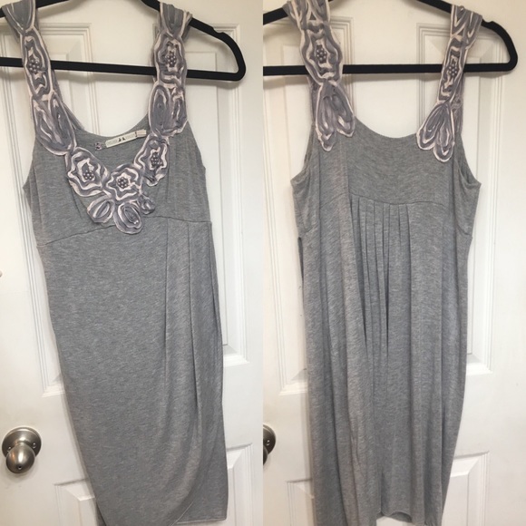 Chelsea & Violet Gray Wrap Mini Embellished Dress - Picture 1 of 4